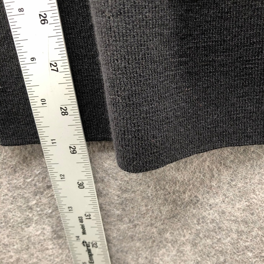 Vintage Eileen Fisher 100% Wool Italian Yarn Open Front Cardigan Jacket Black L - Picture 9 of 9